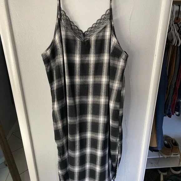 Flannel Slip Dress - Picture 2 of 6